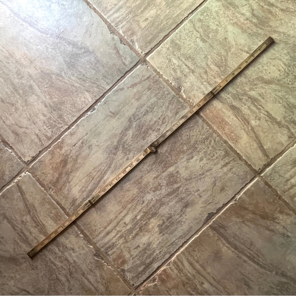 Antique Wooden Folding Ruler With Brass hardware. - Picture 7 of 7